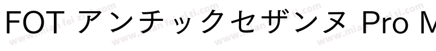 FOT アンチックセザンヌ Pro M Regular字体转换